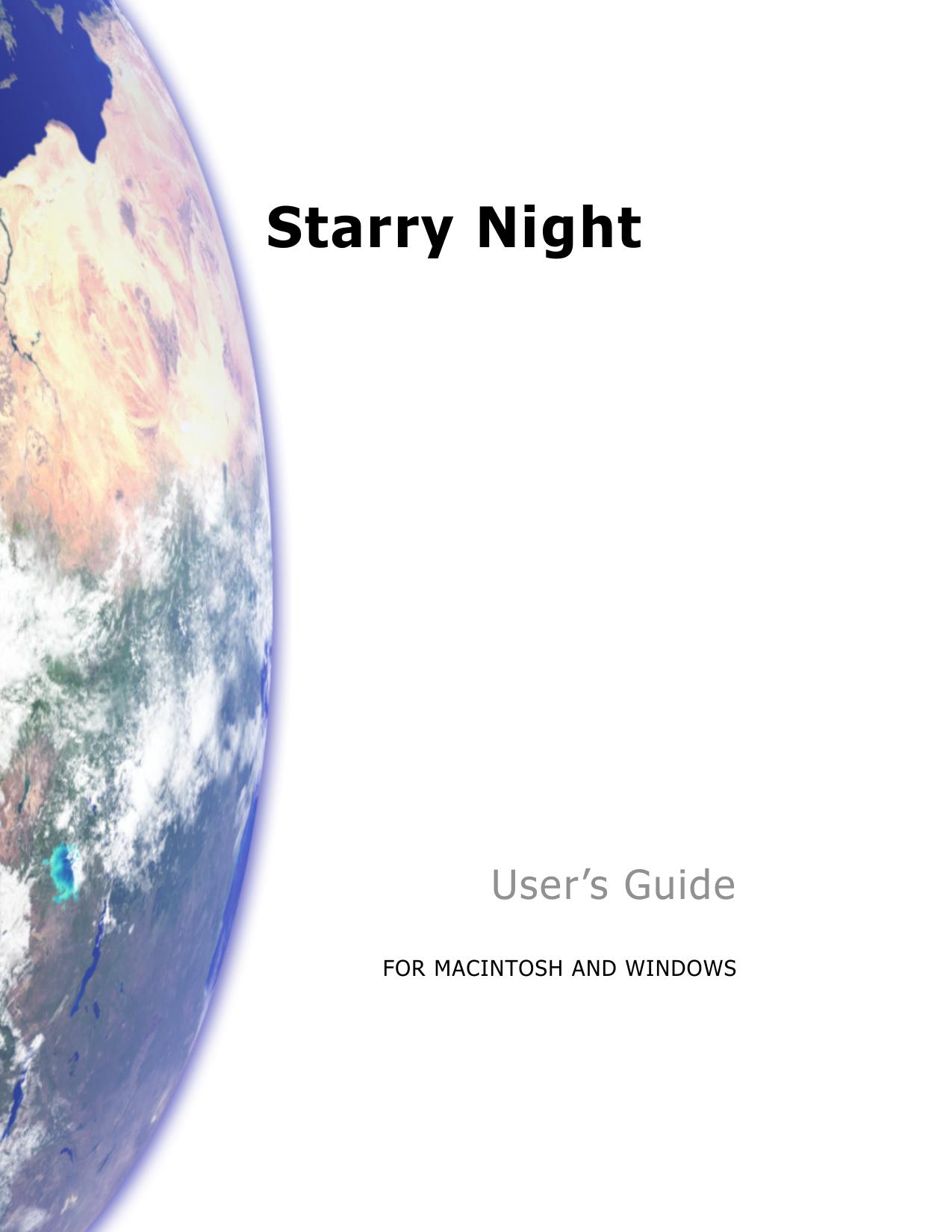Starry Night Pro User’s Guide
